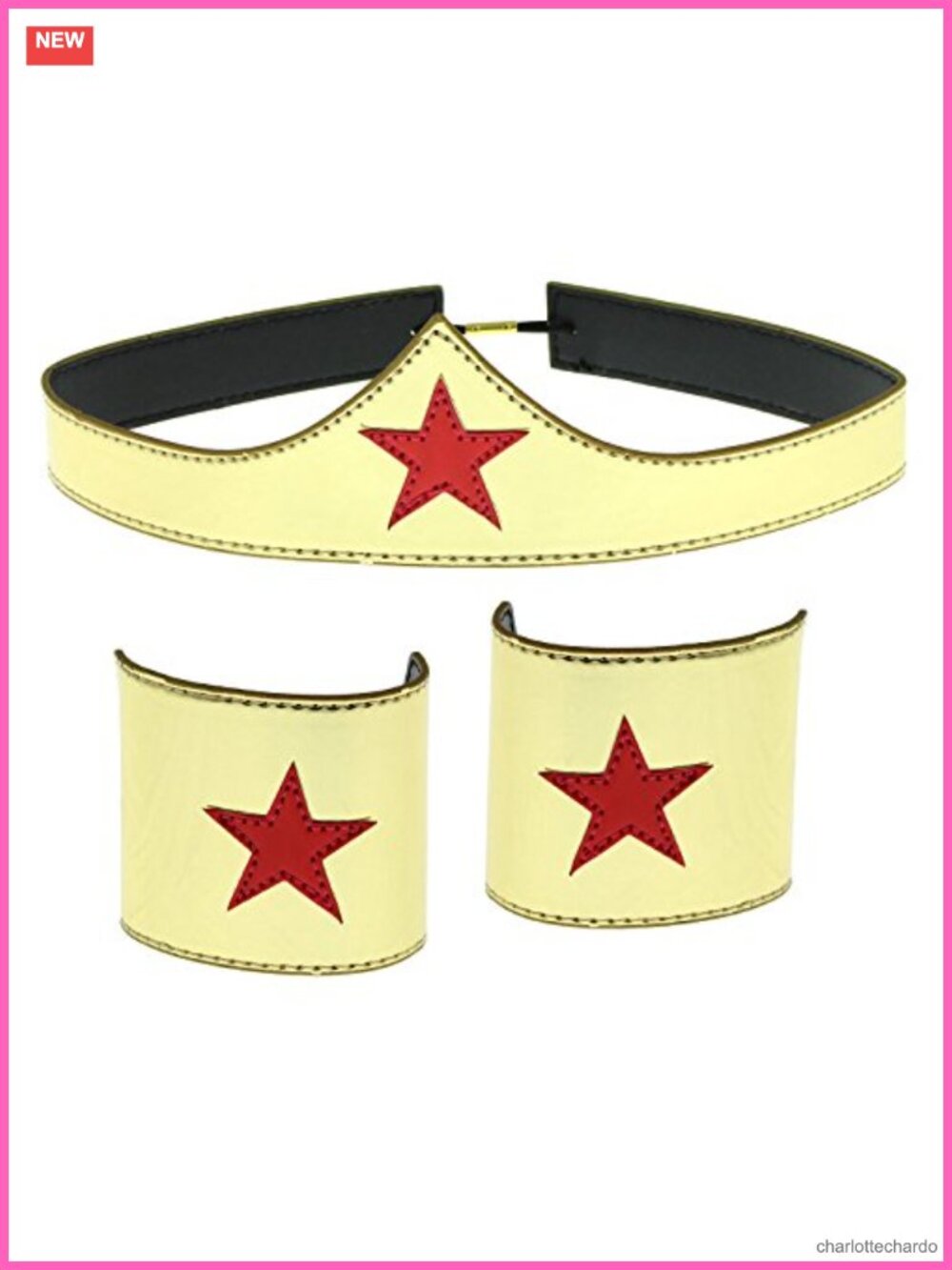 Wonder Woman Cuff and Tiara Adult Cosplay Costume Set